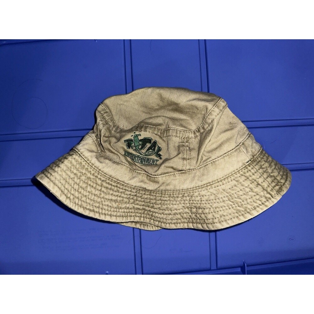 Vintage HeadShot by KC Caps “Tital Entertainment” Bucket Hat – Khaki L/XL
